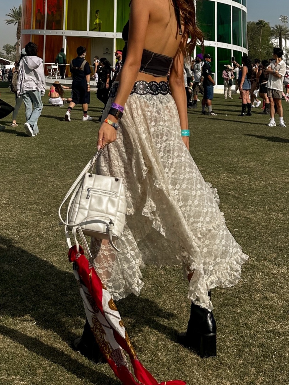 Free People Intimately French Courtship Lace Maxi Skirt Cream Small S - Picture 3 of 13